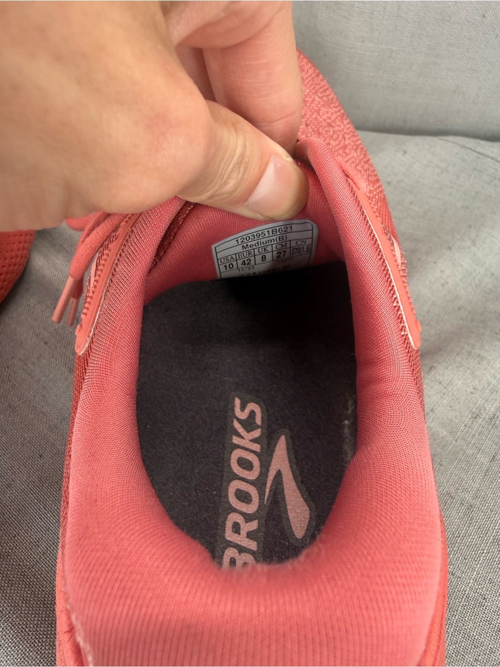 Brooks Women's Ghost Max running shoes in the "Faded Rose/Rosette Sz 10B - Picture 6 of 10